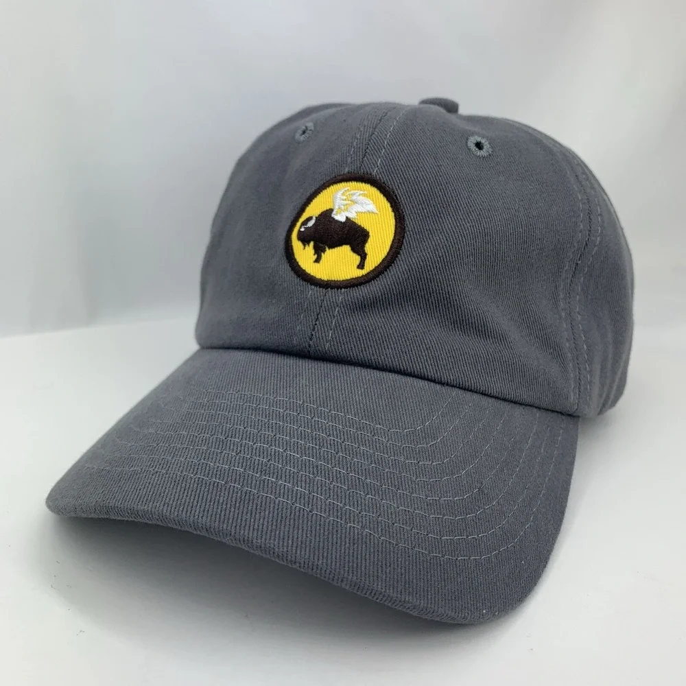 Buffalo Wild Wings Hat Gray Promo Employee Adjustable Strapback Baseball Cap